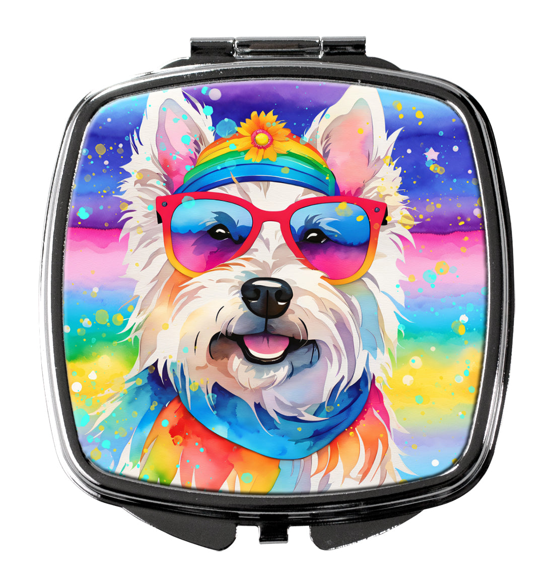 DAC2571SCM 3 x 2.75 in. Westie Hippie Dawg Compact Mirror