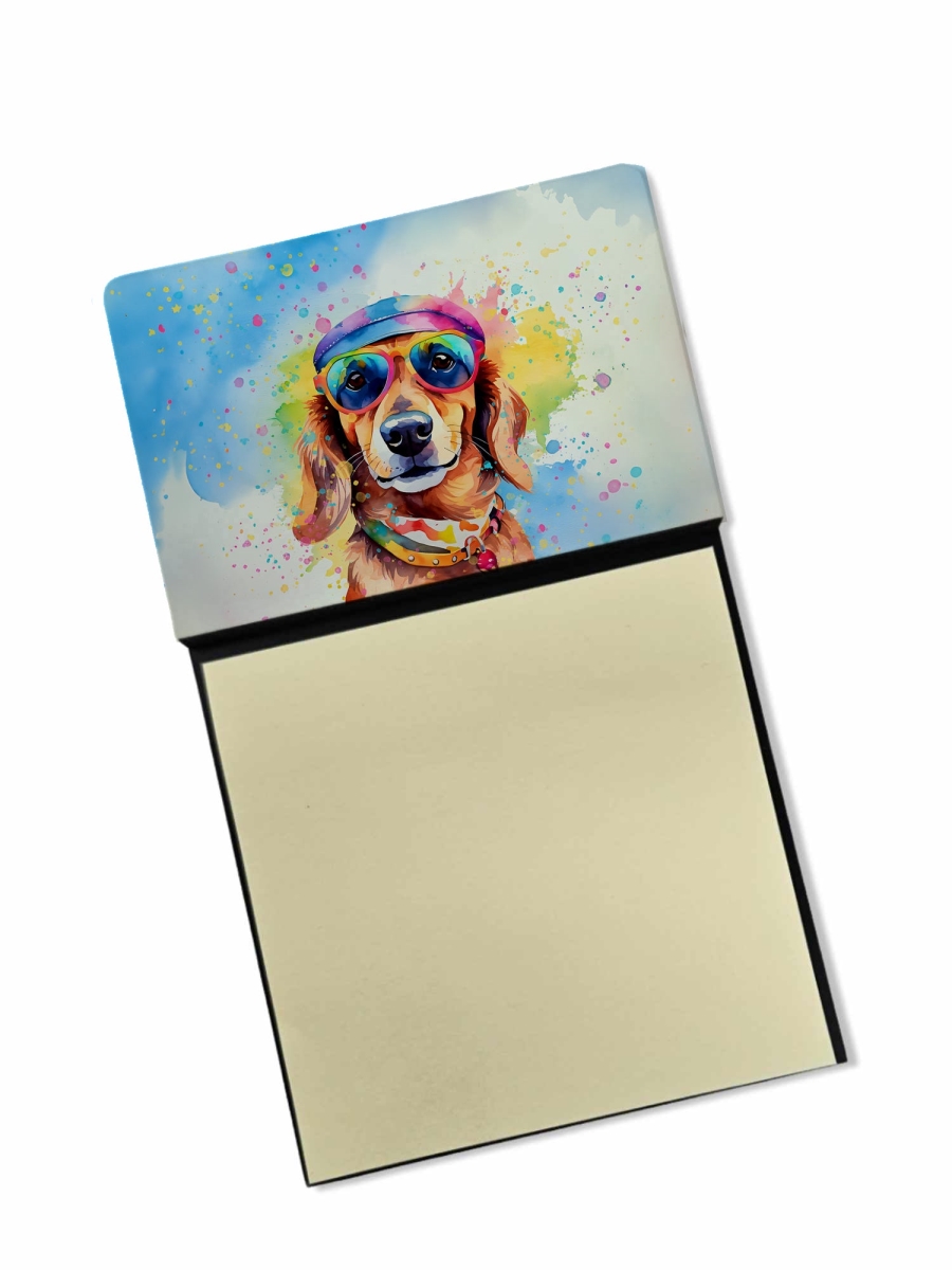 DAC2498SN 5.25 x 3.25 in. Dachshund Hippie Dawg Sticky Note Holder