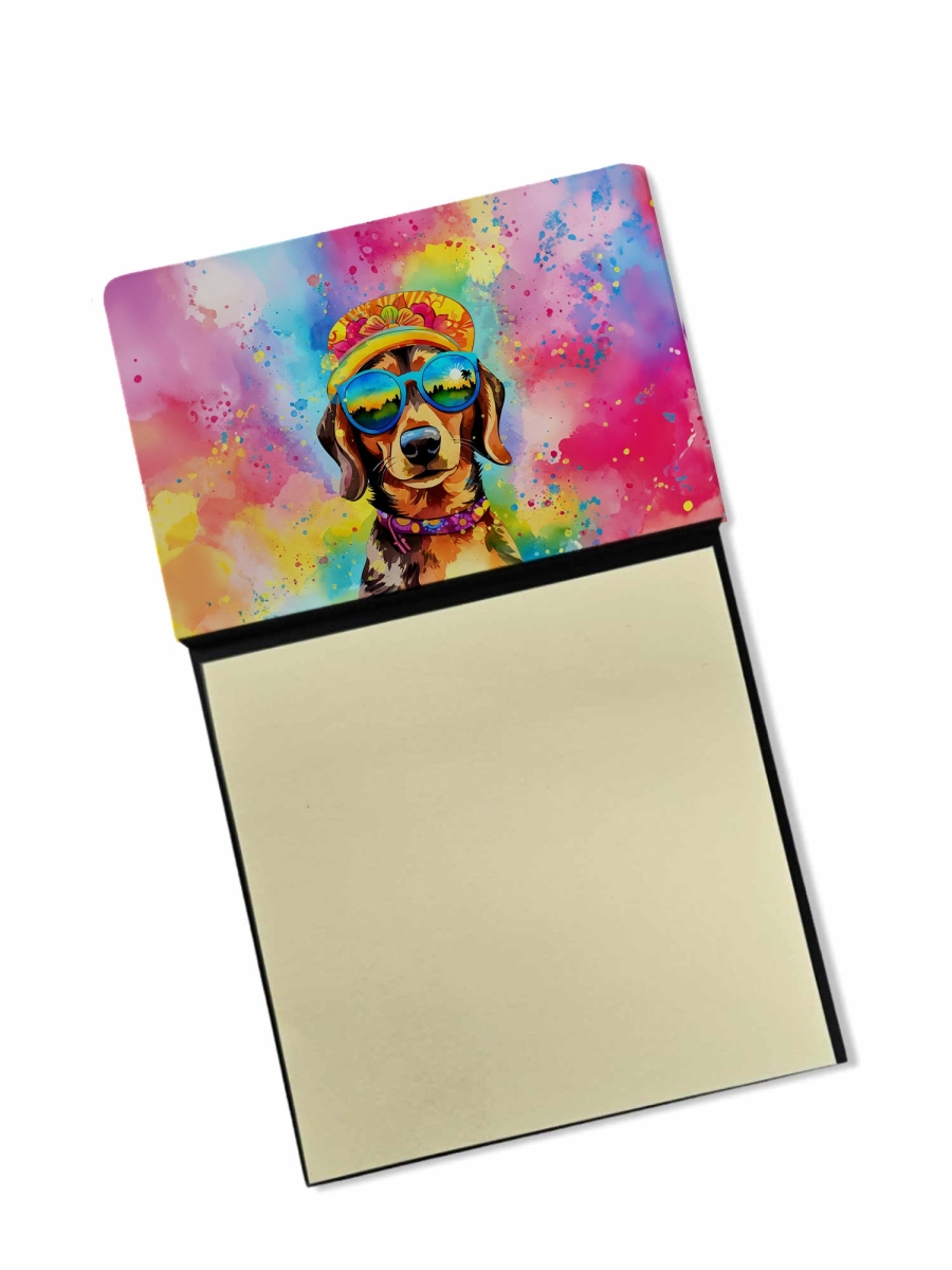 DAC2499SN 5.25 x 3.25 in. Dachshund Hippie Dawg Sticky Note Holder