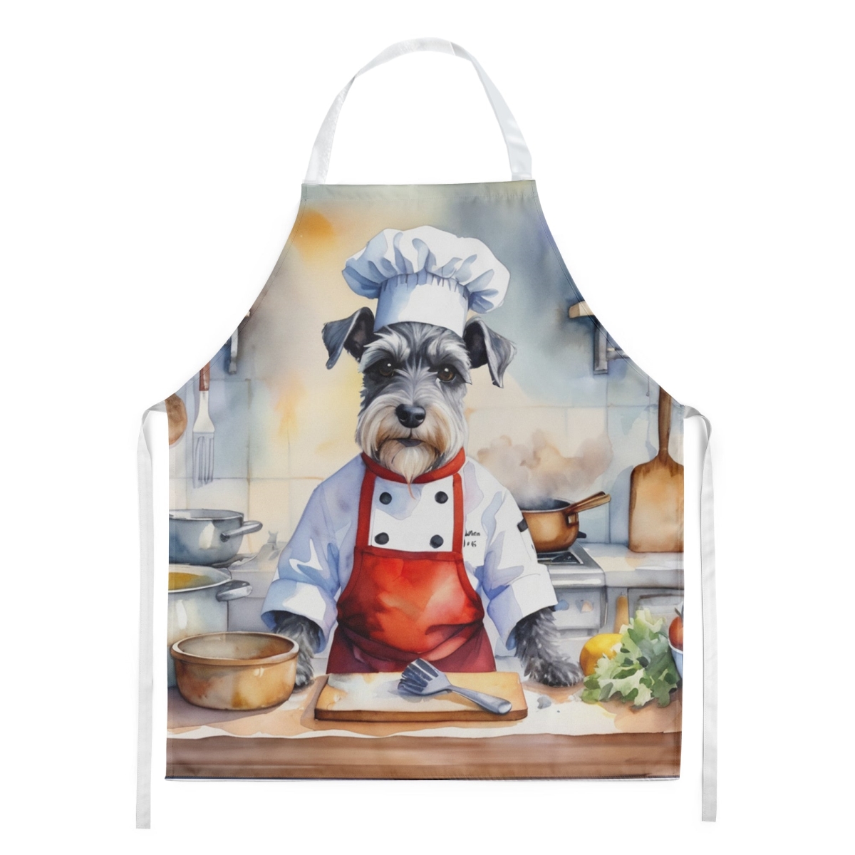 Picture of Carolines Treasures DAC6321APRON 30 x 27 in. Schnauzer The Chef Apron