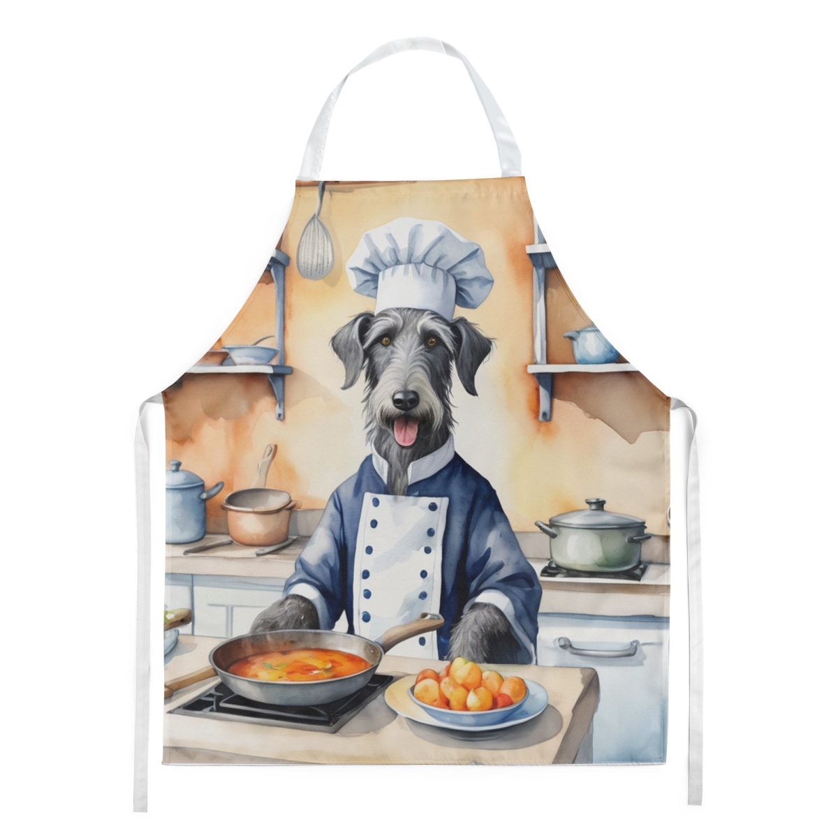 Picture of Carolines Treasures DAC6322APRON 30 x 27 in. Scottish Deerhound The Chef Apron