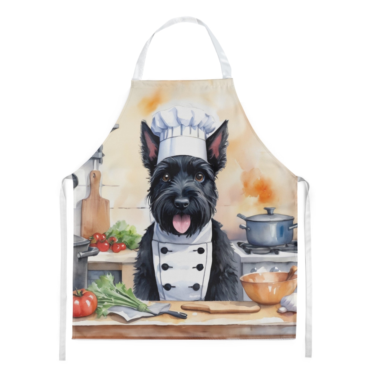 Picture of Carolines Treasures DAC6323APRON 30 x 27 in. Scottish Terrier The Chef Apron