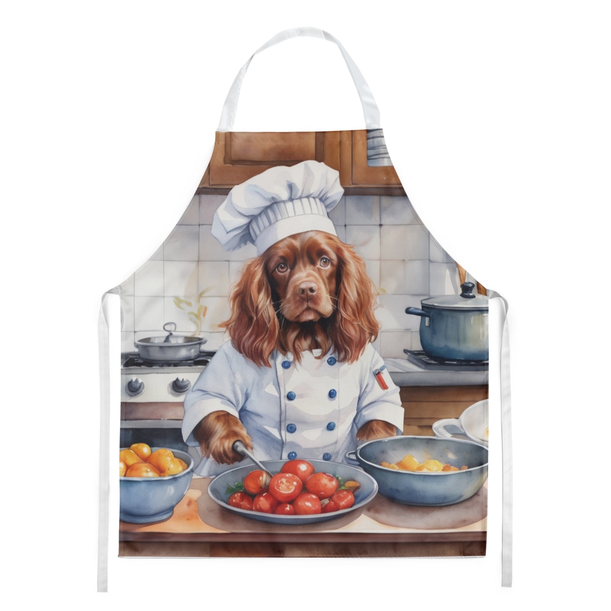 Picture of Carolines Treasures DAC6331APRON 30 x 27 in. Sussex Spaniel The Chef Apron