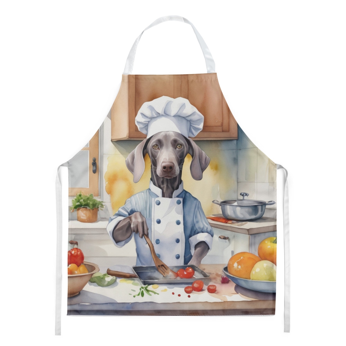 Picture of Carolines Treasures DAC6336APRON 30 x 27 in. Weimaraner The Chef Apron