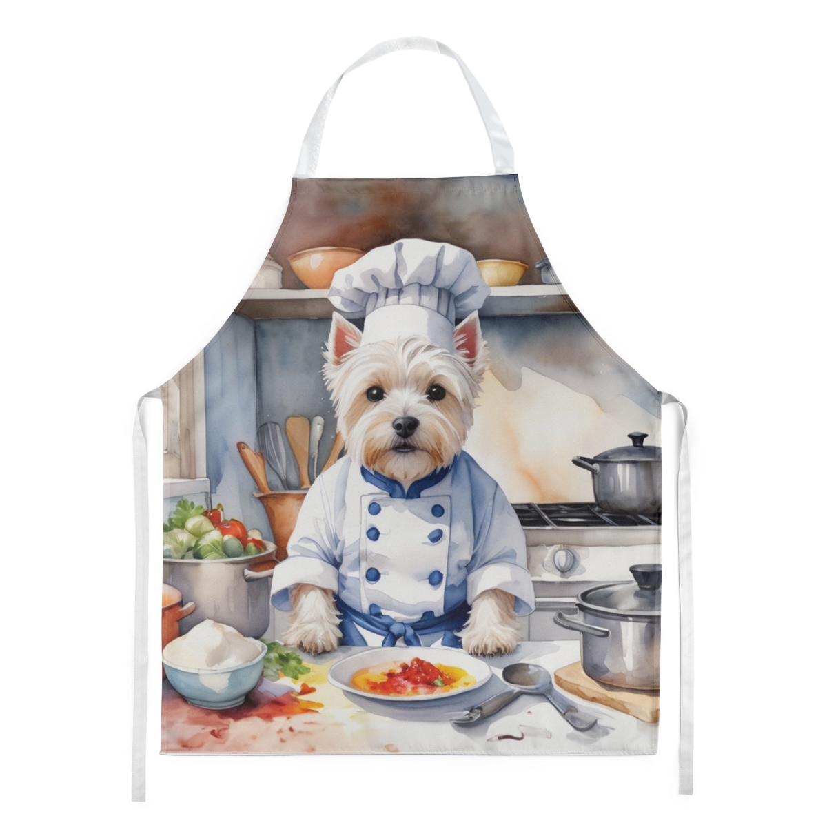 Picture of Carolines Treasures DAC6339APRON 30 x 27 in. Westie The Chef Apron