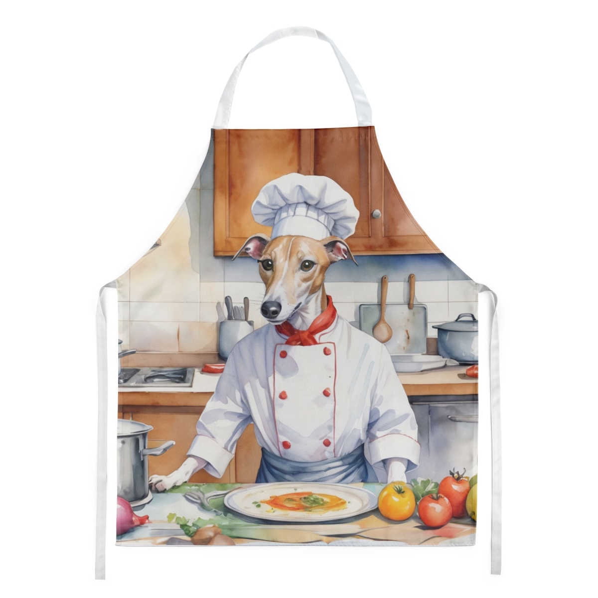 Picture of Carolines Treasures DAC6341APRON 30 x 27 in. Whippet The Chef Apron