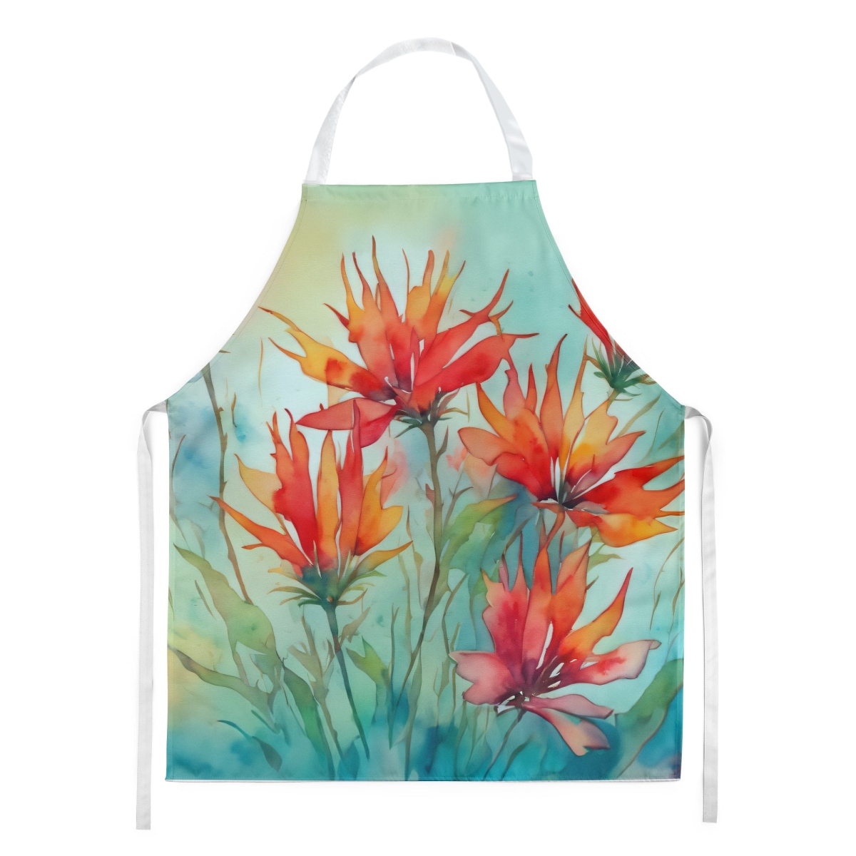 Picture of Carolines Treasures DAC1718APRON 30 x 27 in. Wyoming Indian Paintbrush in Watercolor Apron