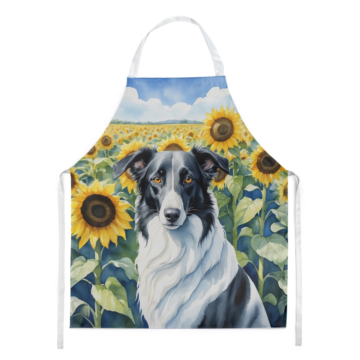 Picture of Carolines Treasures DAC6034APRON 30 x 27 in. Borzoi in Sunflowers Apron