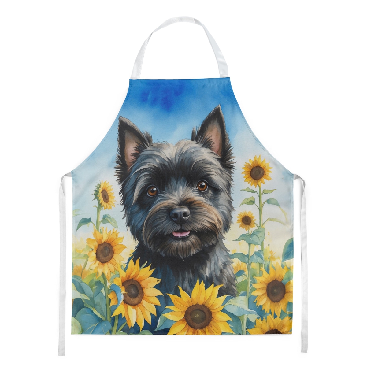 Picture of Carolines Treasures DAC6043APRON 30 x 27 in. Cairn Terrier in Sunflowers Apron
