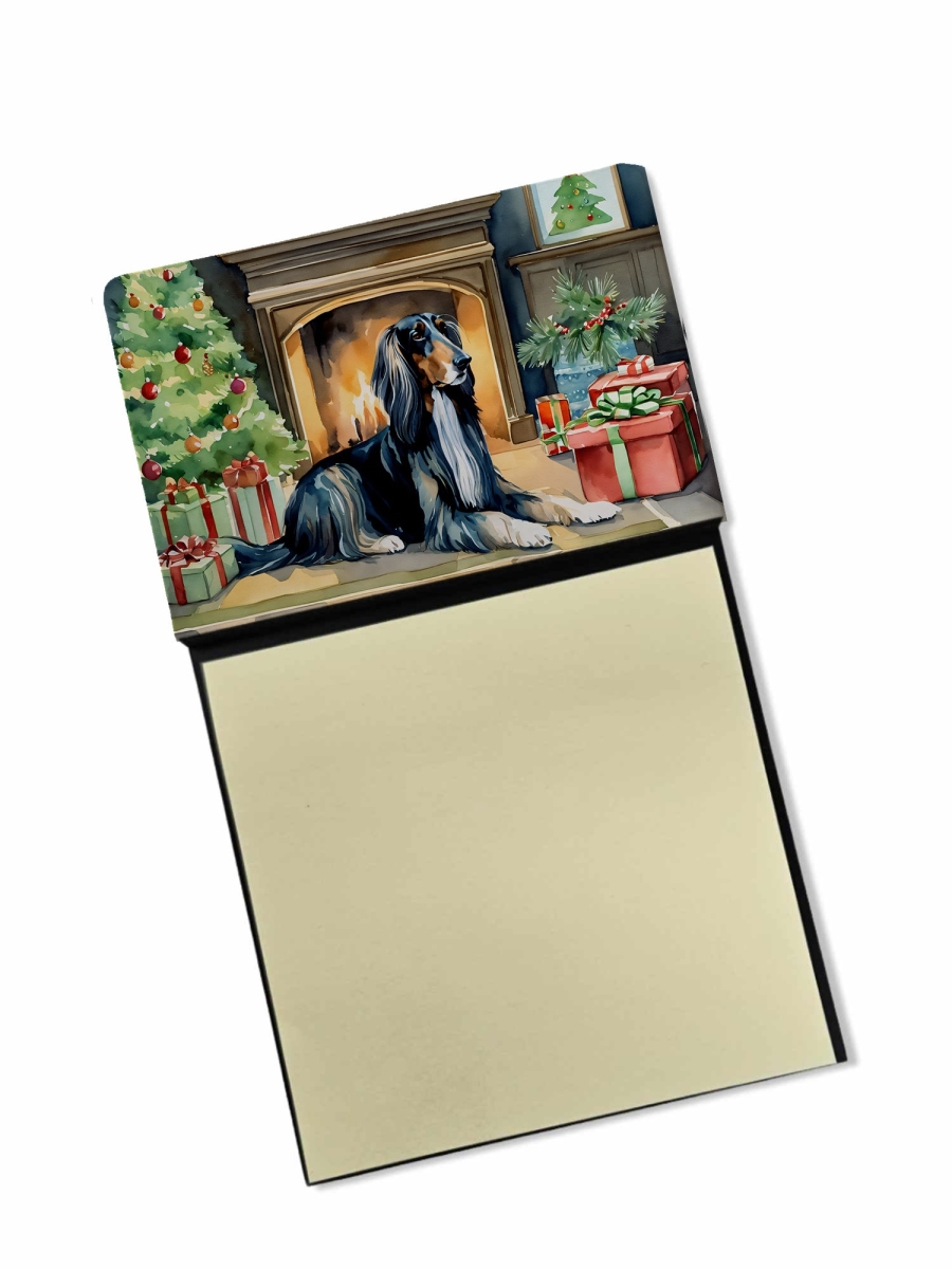 DAC2586SN 5.25 x 3.25 in. Afghan Hound Cozy Christmas Sticky Note Holder