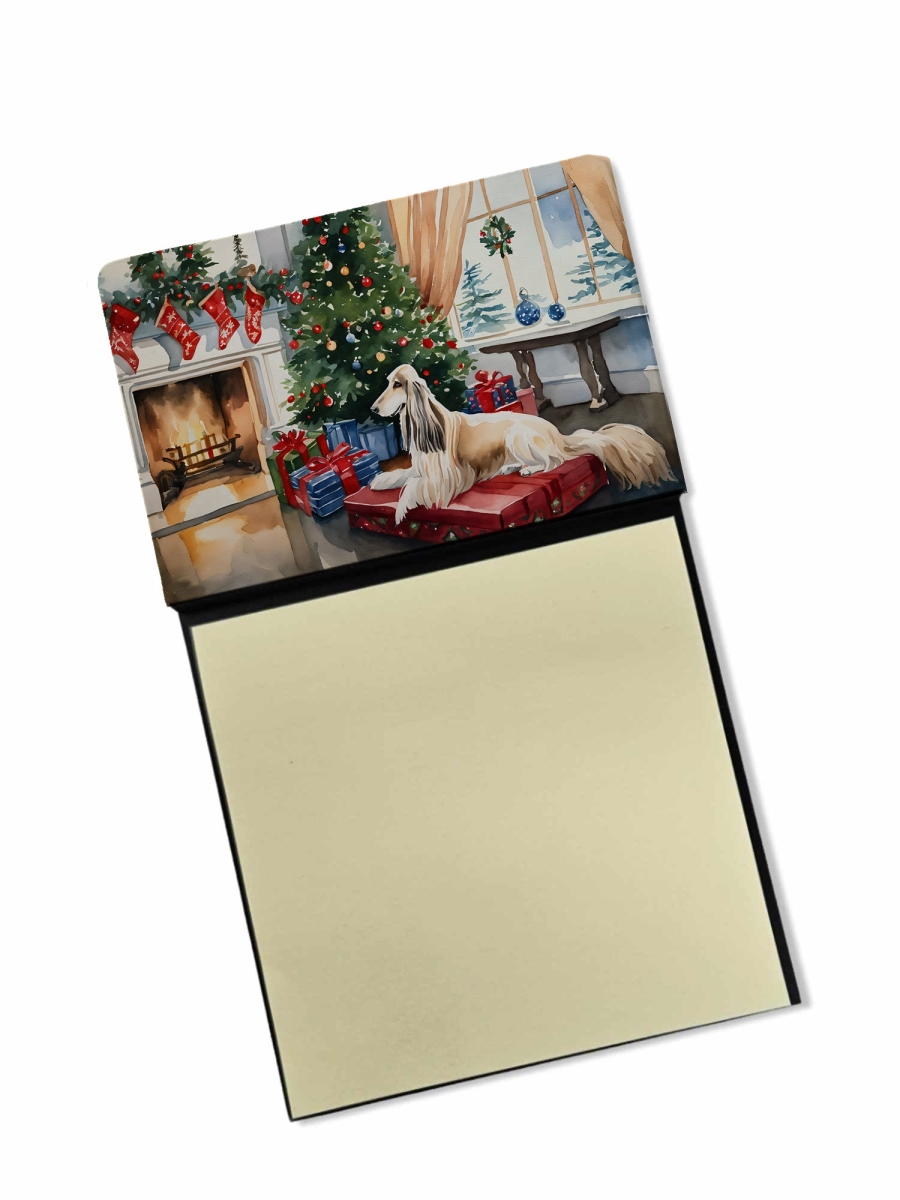 DAC2587SN 5.25 x 3.25 in. Afghan Hound Cozy Christmas Sticky Note Holder