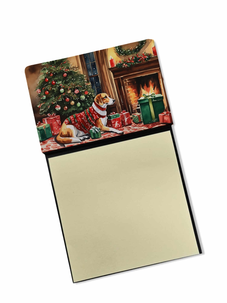 DAC2596SN 5.25 x 3.25 in. American Foxhound Cozy Christmas Sticky Note Holder