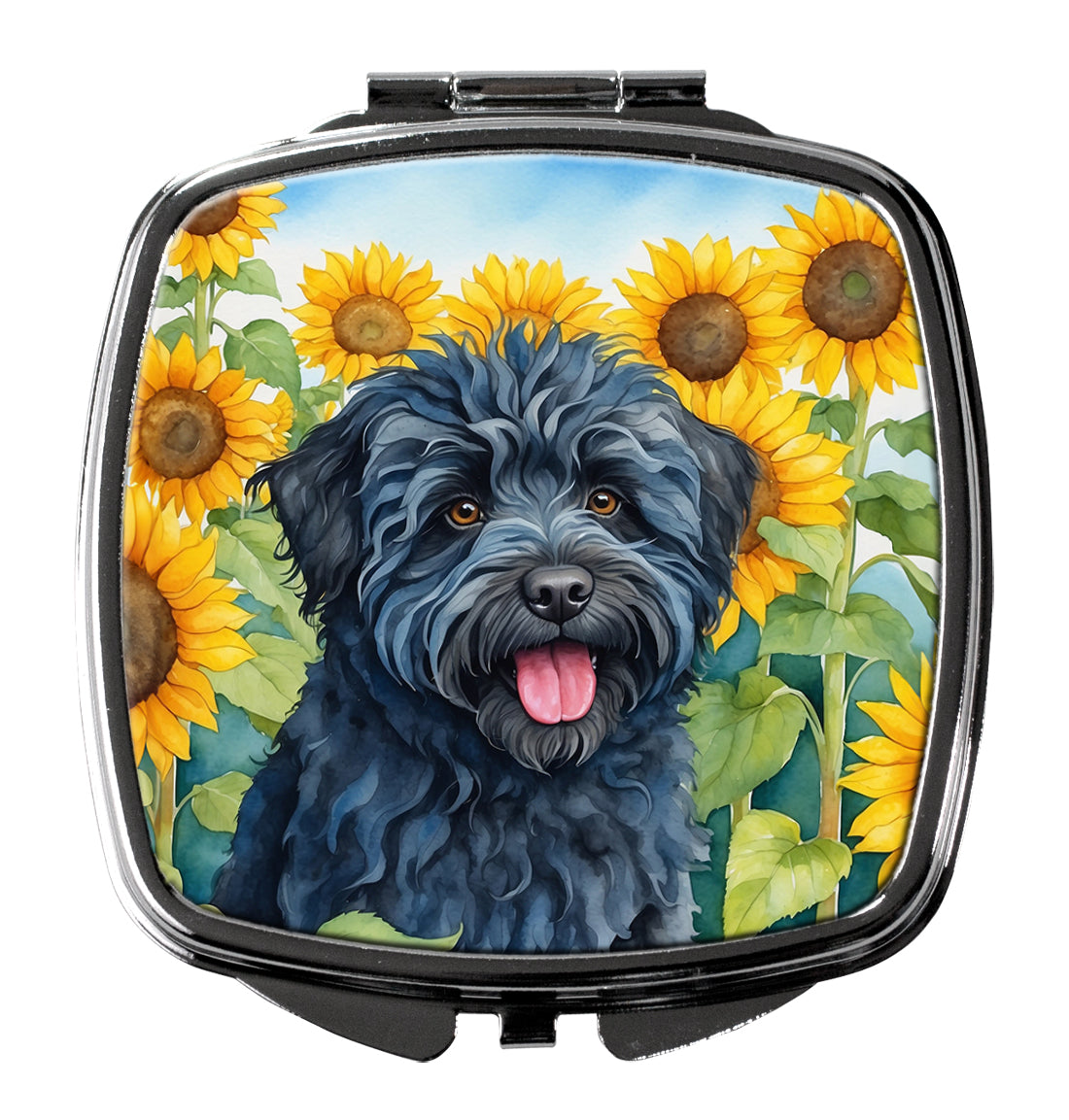 DAC6146SCM 3 x 2.75 in. Puli in Sunflowers Compact Mirror