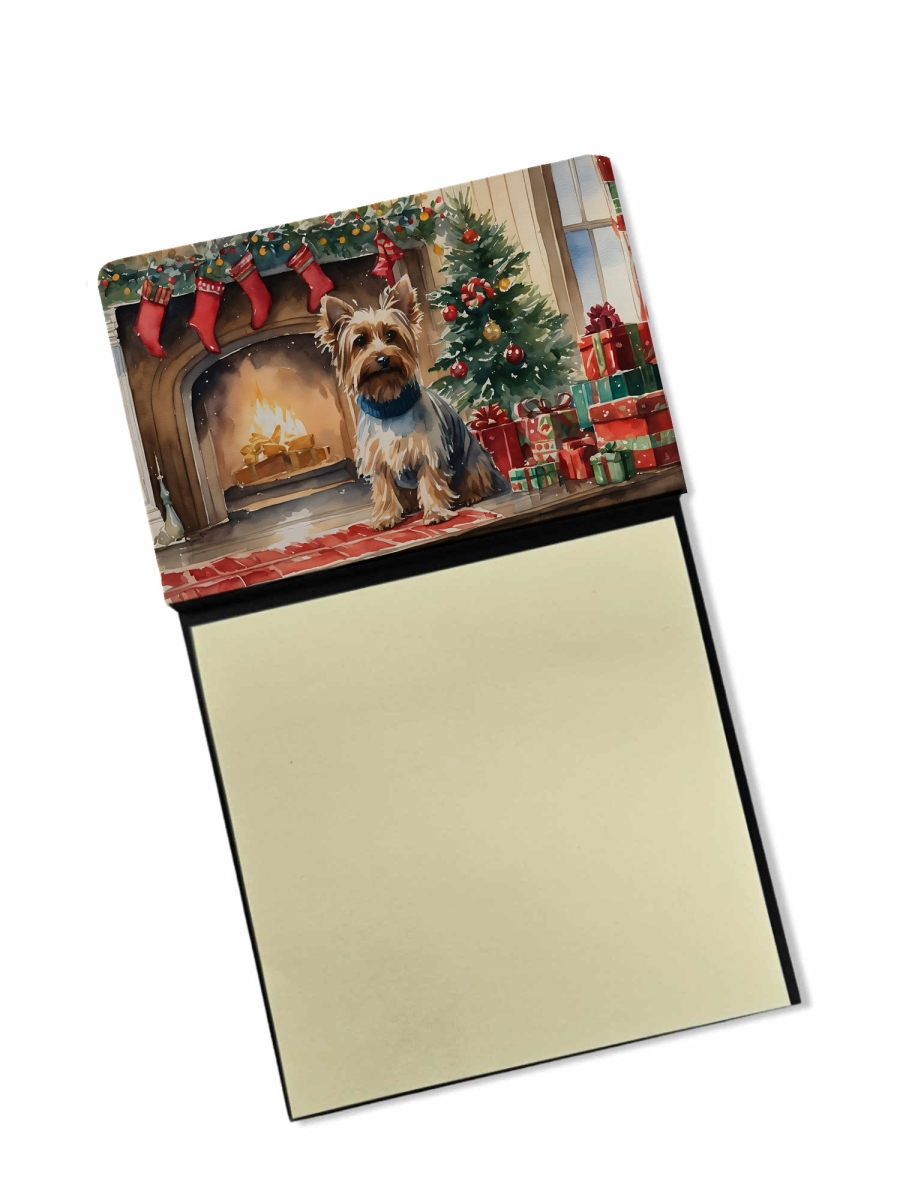 DAC2755SN 5.25 x 3.25 in. Silky Terrier Cozy Christmas Sticky Note Holder