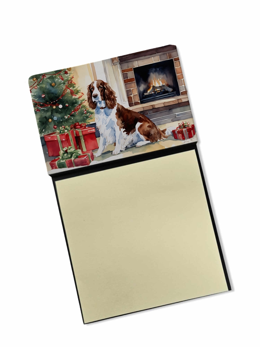 DAC2761SN 5.25 x 3.25 in. Welsh Springer Spaniel Cozy Christmas Sticky Note Holder
