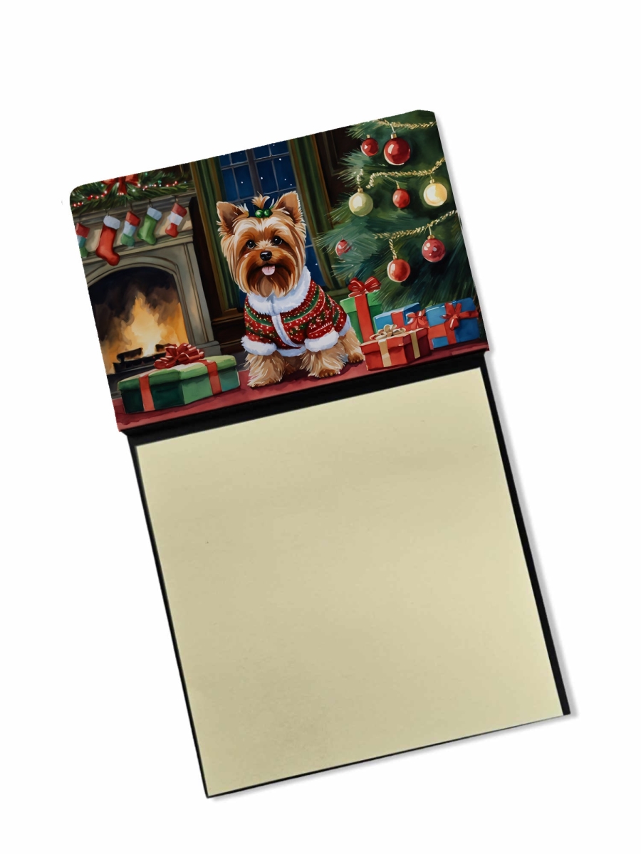 DAC2769SN 5.25 x 3.25 in. Yorkshire Terrier Cozy Christmas Sticky Note Holder