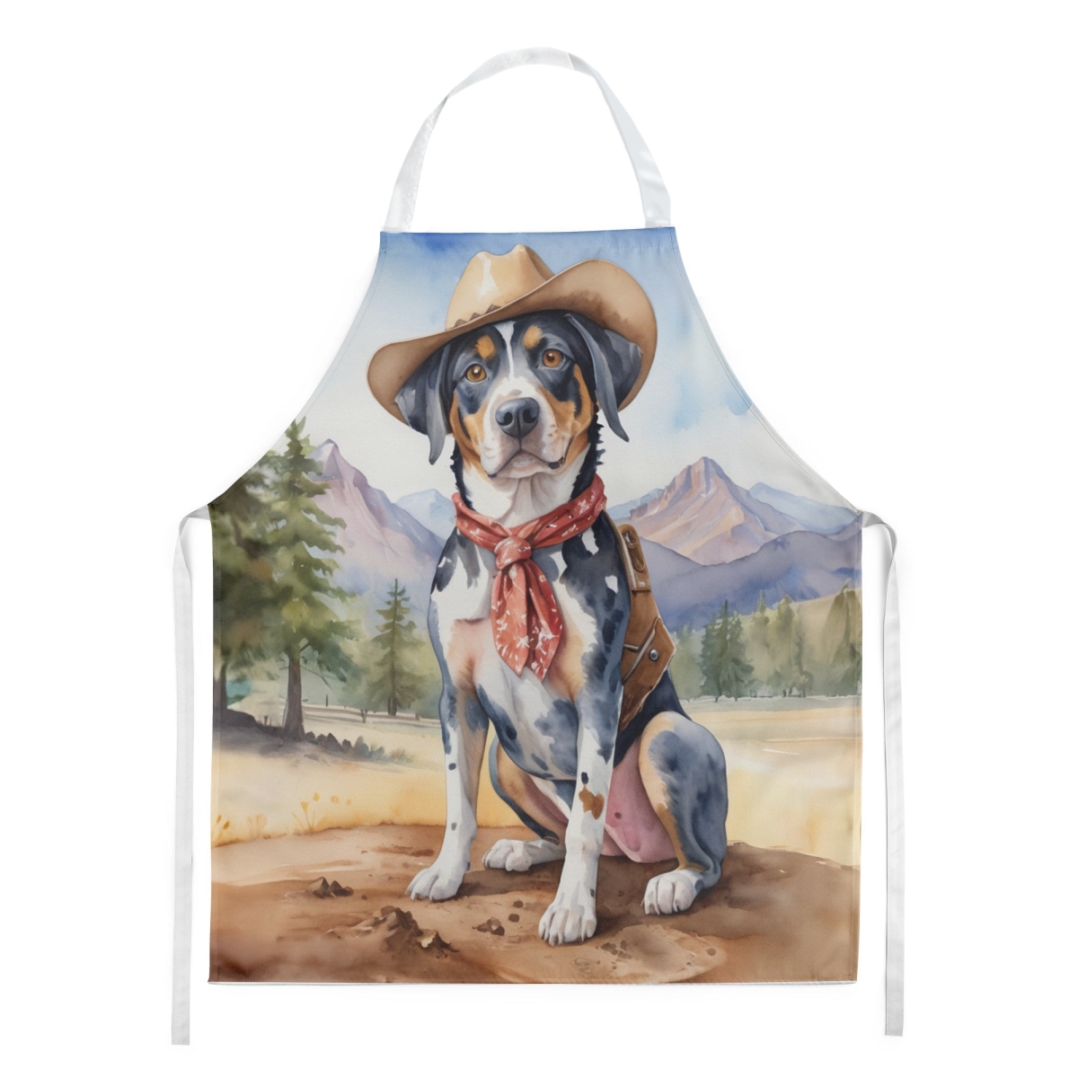 Picture of Carolines Treasures DAC5872APRON 30 x 27 in. Catahoula Cowboy Welcome Apron
