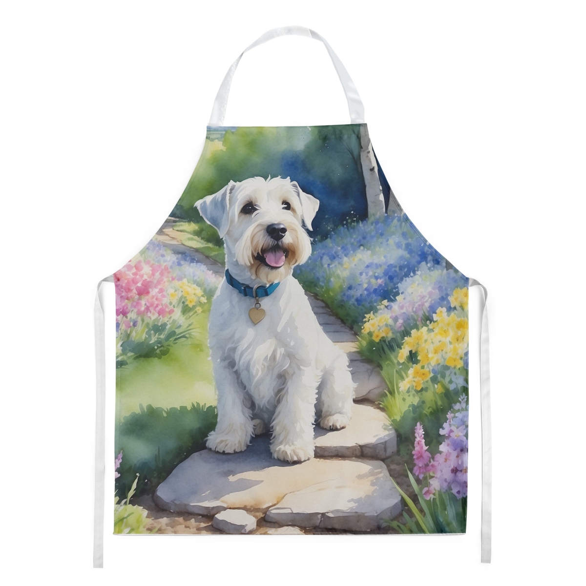 Picture of Carolines Treasures DAC6712APRON 30 x 27 in. Sealyham Terrier Spring Path Apron