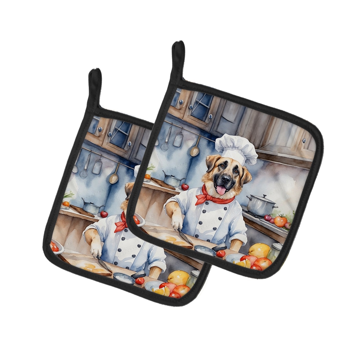 DAC6191PTHD 7.5 x 7.5 in. Anatolian Shepherd The Chef Pair of Pot Holder