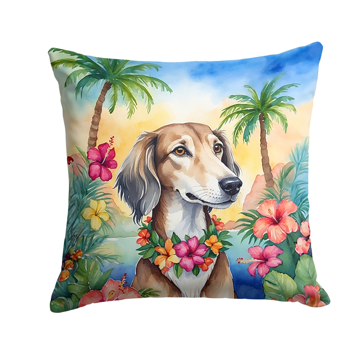 18 x 18 in. Saluki Luau Throw Pillow
