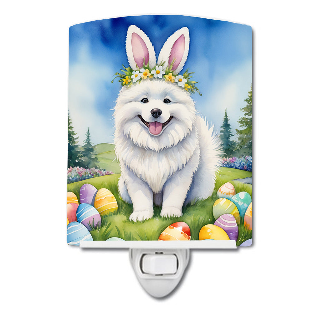 DAC5165CNL 6 x 4 in. Samoyed Easter Egg Hunt Ceramic Night Light