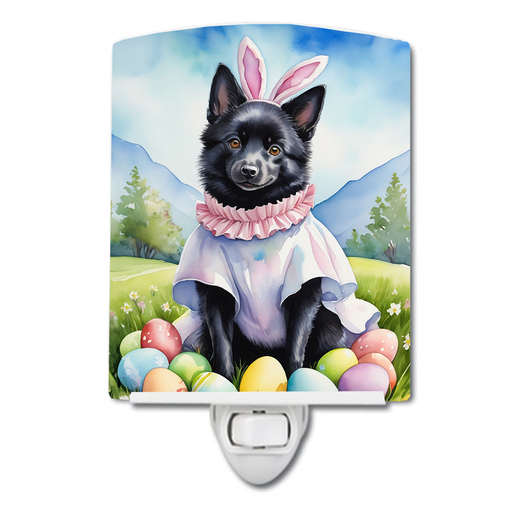 DAC5166CNL 6 x 4 in. Schipperke Easter Egg Hunt Ceramic Night Light