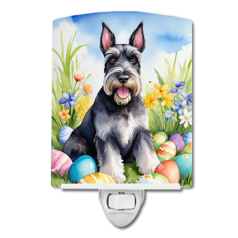 DAC5169CNL 6 x 4 in. Schnauzer Easter Egg Hunt Ceramic Night Light