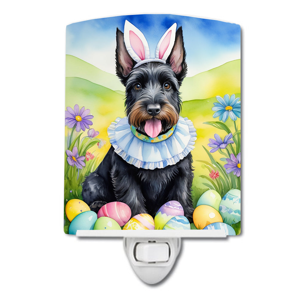 DAC5172CNL 6 x 4 in. Scottish Terrier Easter Egg Hunt Ceramic Night Light