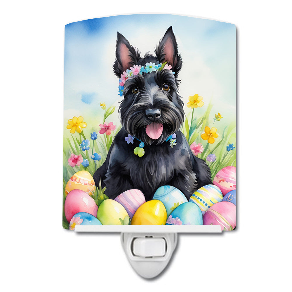 DAC5174CNL 6 x 4 in. Scottish Terrier Easter Egg Hunt Ceramic Night Light