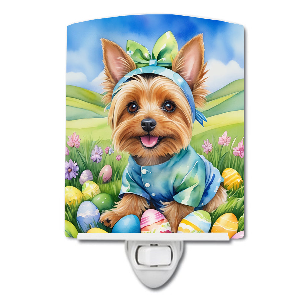 DAC5185CNL 6 x 4 in. Silky Terrier Easter Egg Hunt Ceramic Night Light