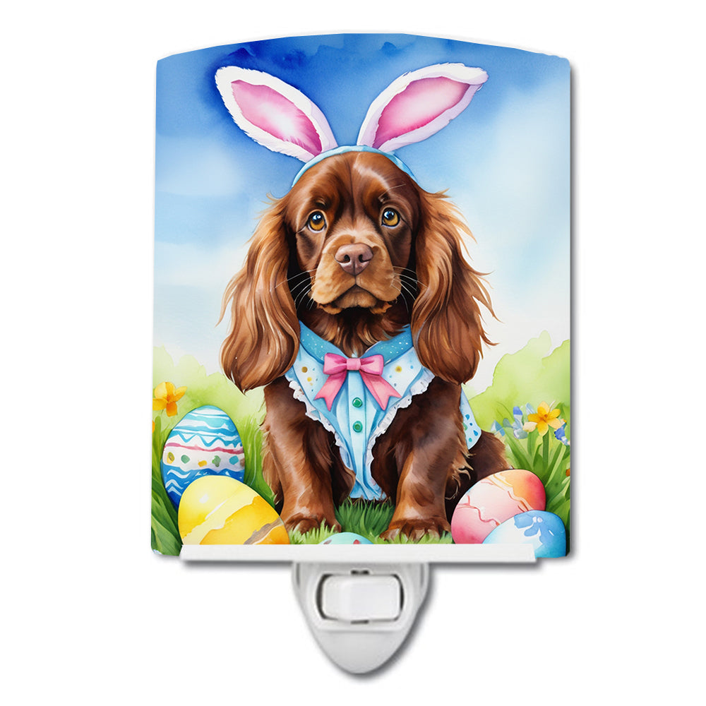 6 x 4 in. Sussex Spaniel Easter Egg Hunt Ceramic Night Light