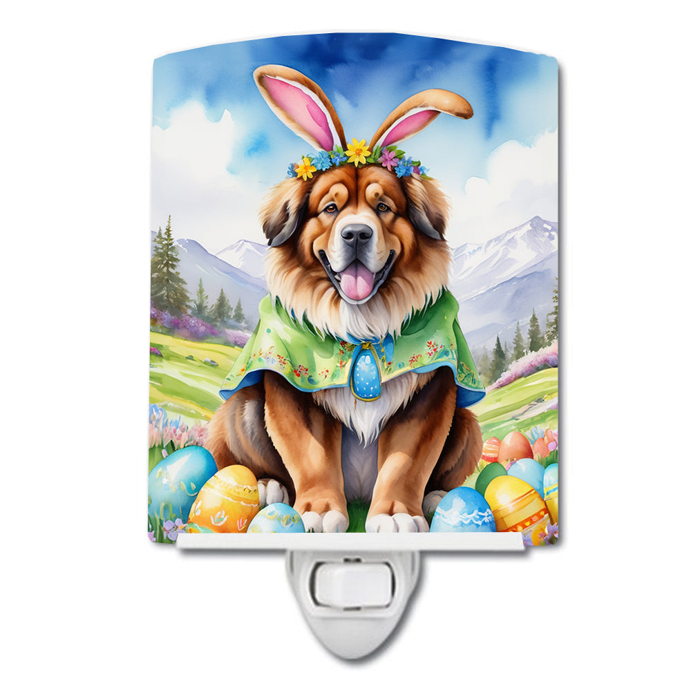 6 x 4 in. Tibetan Mastiff Easter Egg Hunt Ceramic Night Light