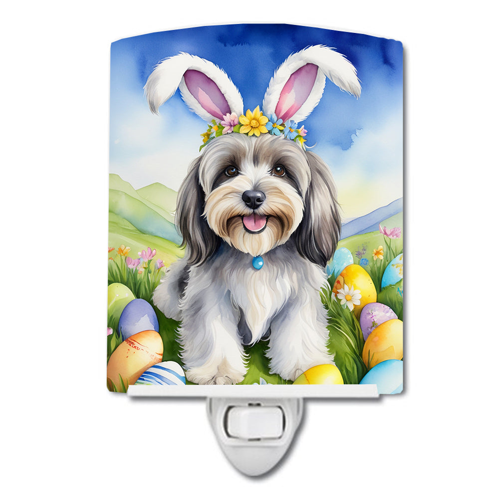 DAC5194CNL 6 x 4 in. Tibetan Terrier Easter Egg Hunt Ceramic Night Light