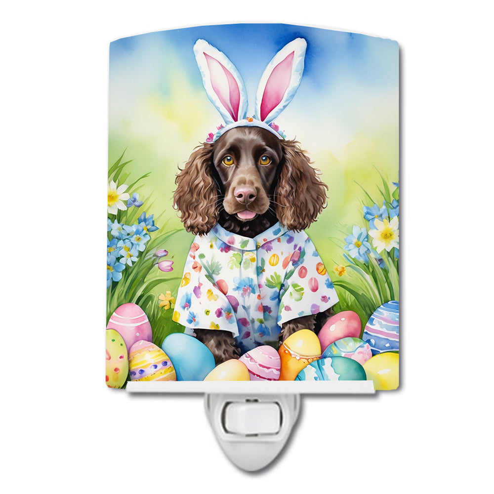 DAC5197CNL 6 x 4 in. Water Spaniel Easter Egg Hunt Ceramic Night Light