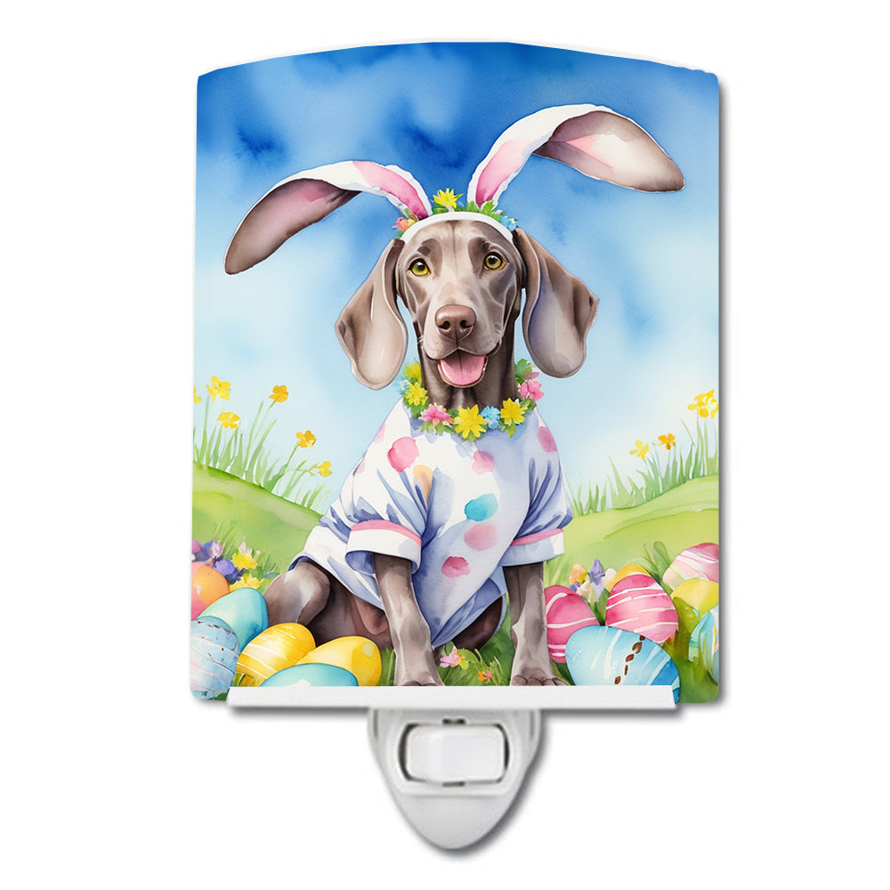 DAC5199CNL 6 x 4 in. Weimaraner Easter Egg Hunt Ceramic Night Light
