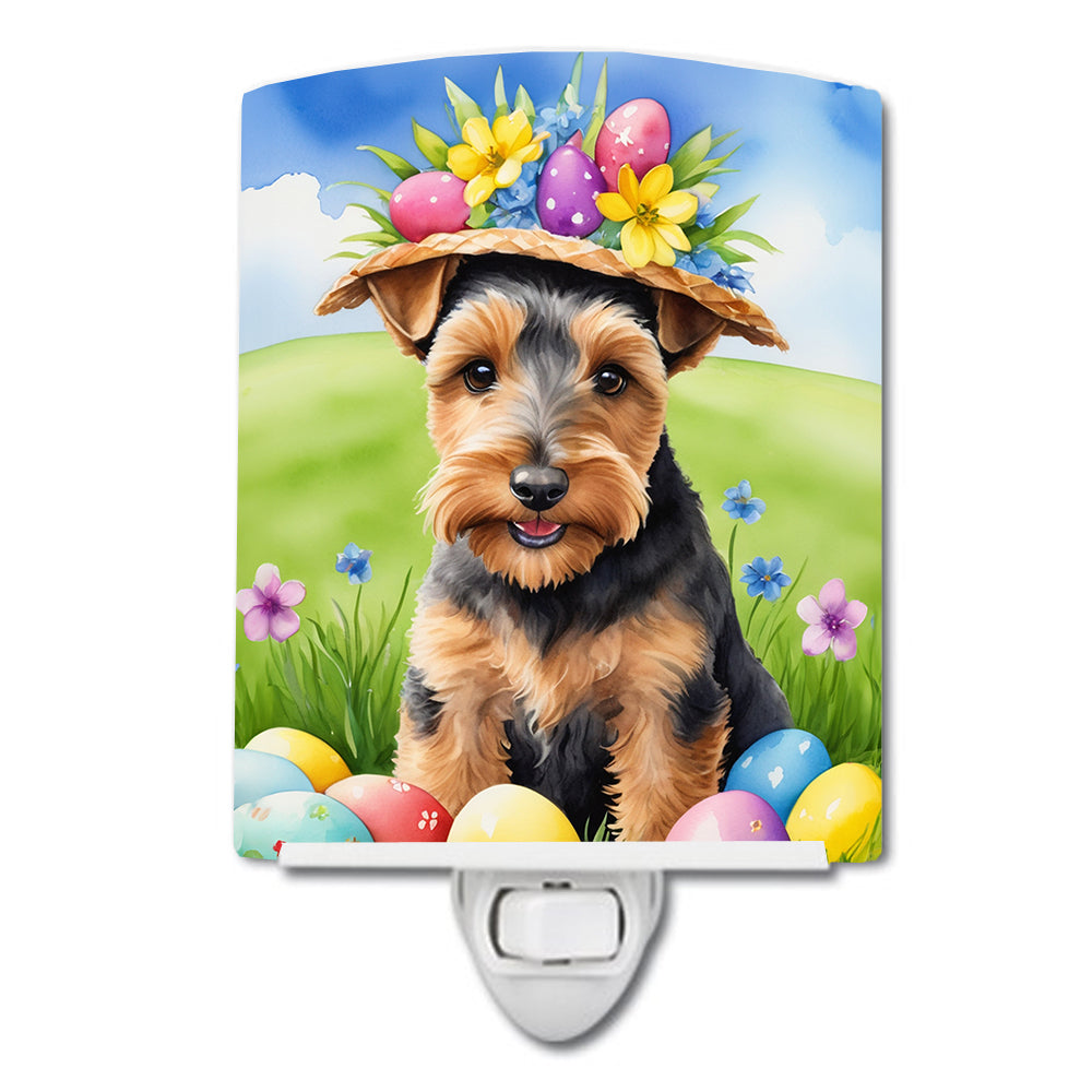 DAC5202CNL 6 x 4 in. Welsh Terrier Easter Egg Hunt Ceramic Night Light