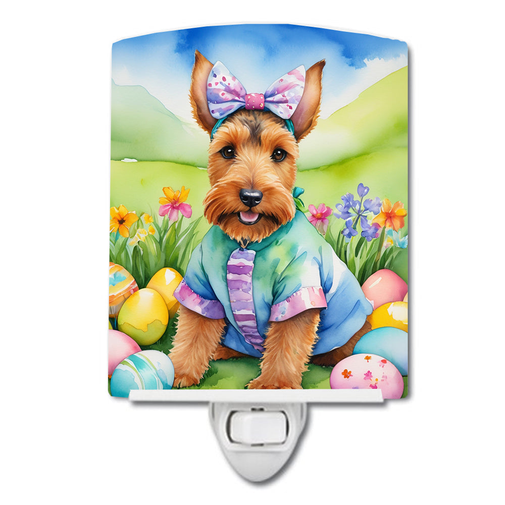 DAC5203CNL 6 x 4 in. Welsh Terrier Easter Egg Hunt Ceramic Night Light