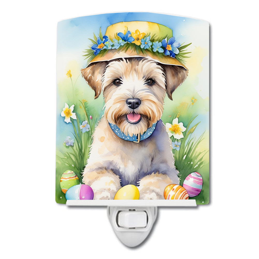 6 x 4 in. Wheaten Terrier Easter Egg Hunt Ceramic Night Light