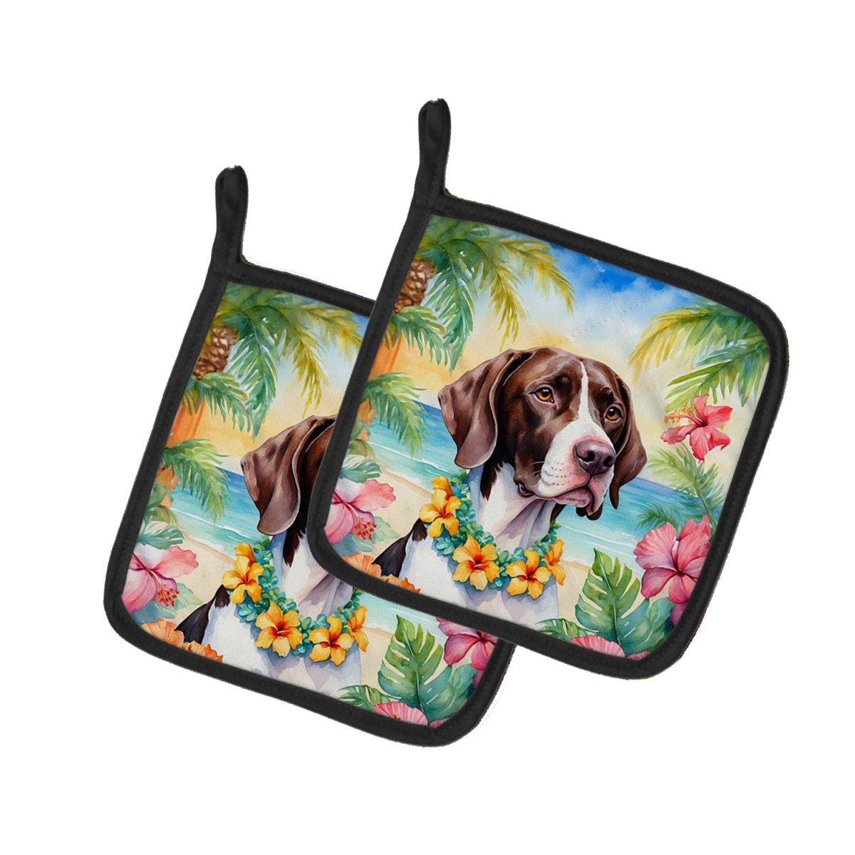 DAC6492PTHD 7.5 x 7.5 in. Pointer Luau Pair of Pot Holder