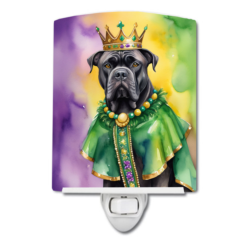 DAC4762CNL 6 x 4 in. Cane Corso King of Mardi Gras Ceramic Night Light