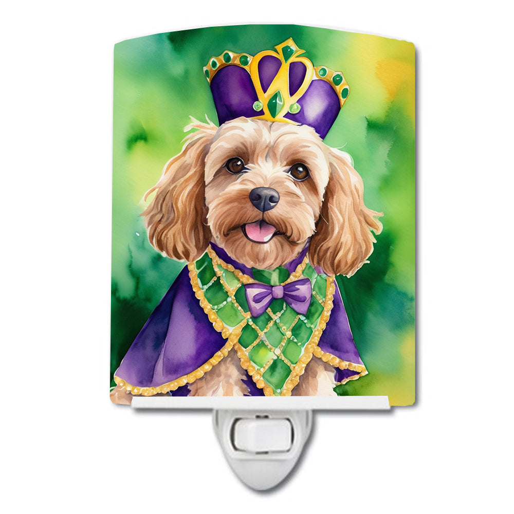 DAC4770CNL 6 x 4 in. Cockapoo King of Mardi Gras Ceramic Night Light