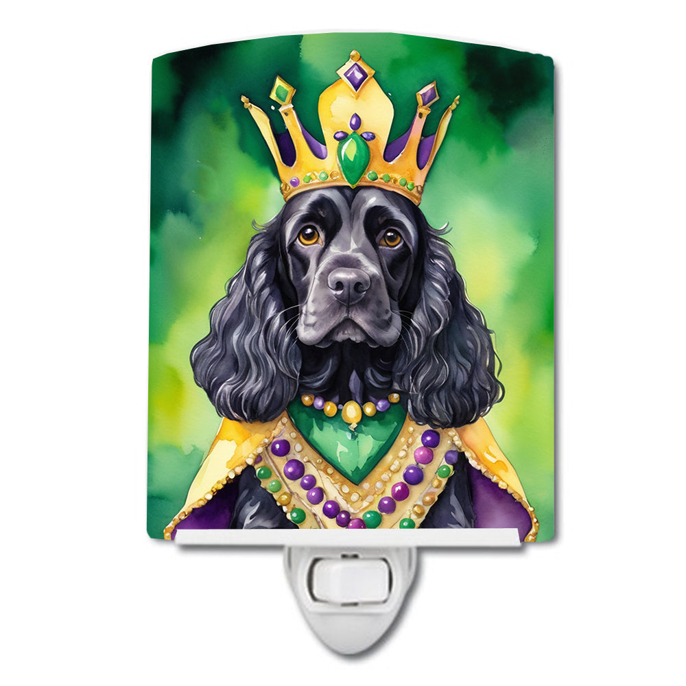 DAC4771CNL 6 x 4 in. Cocker Spaniel King of Mardi Gras Ceramic Night Light