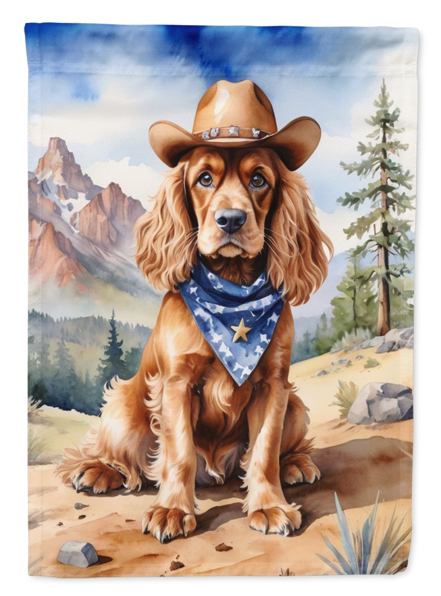 DAC5881CHF 40 x 28 in. Cocker Spaniel Cowboy Welcome House Flag