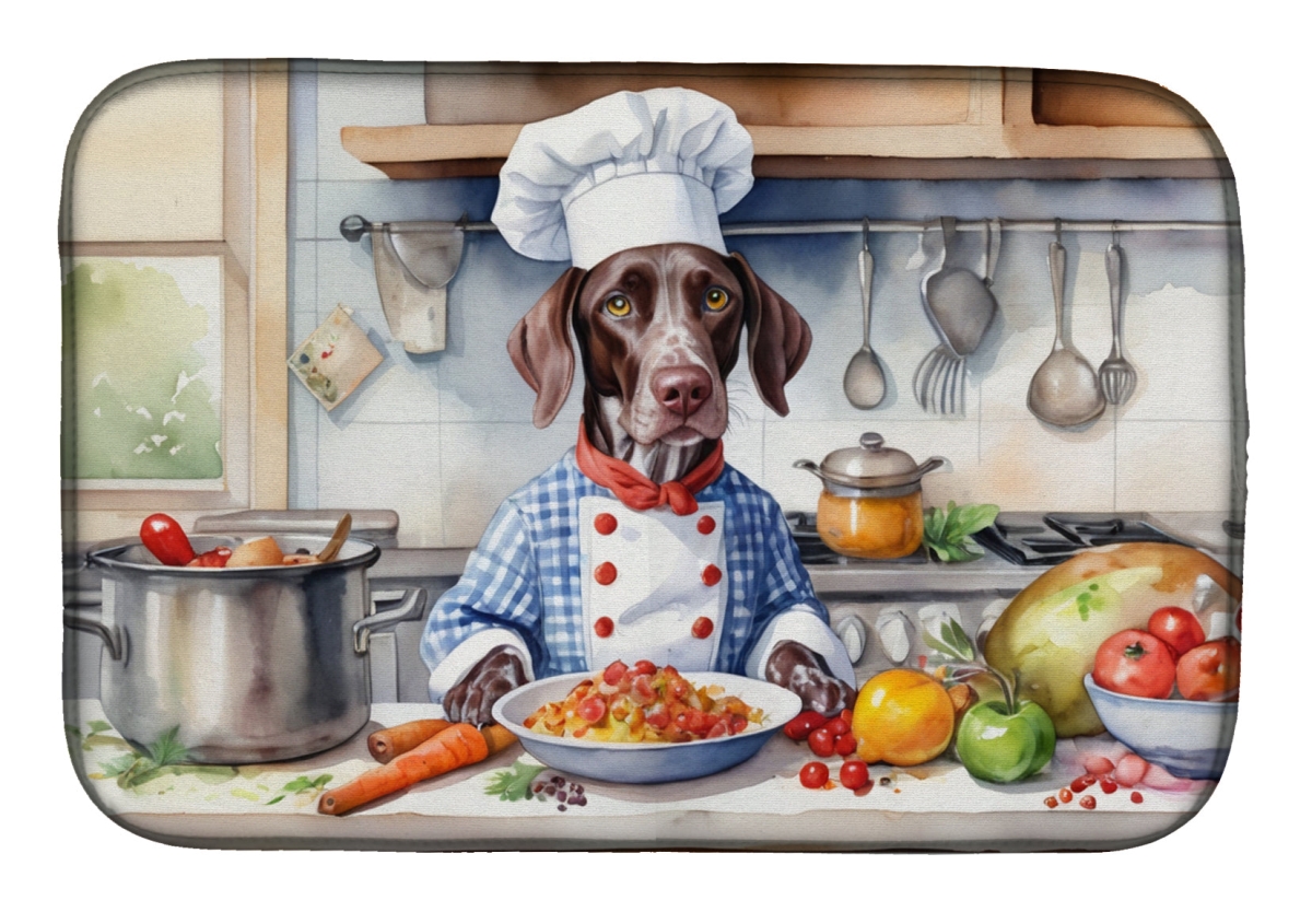 Picture of Carolines Treasures DAC6254DDM 21 x 14 in. German Shorthaired Pointer The Chef Dish Drying Mat
