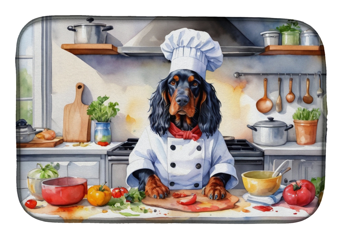 Picture of Carolines Treasures DAC6259DDM 21 x 14 in. Gordon Setter The Chef Dish Drying Mat