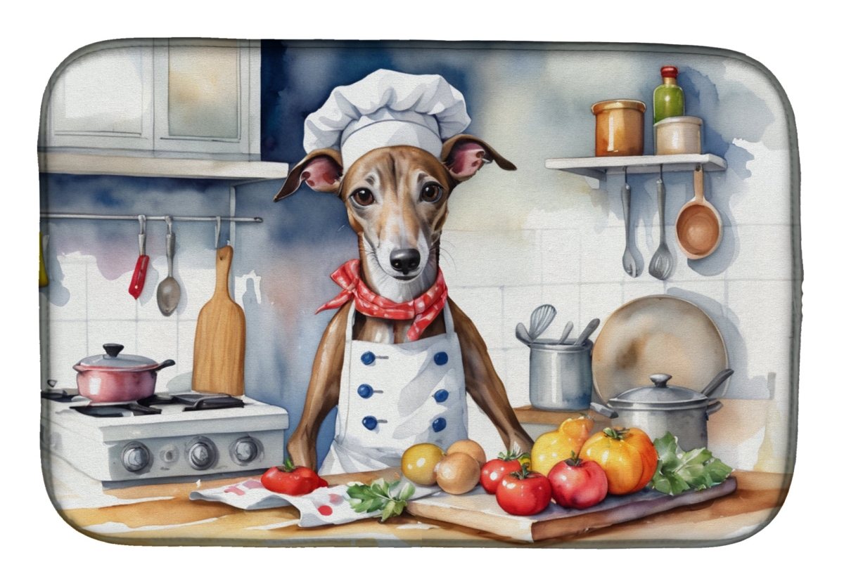 Picture of Carolines Treasures DAC6263DDM 21 x 14 in. Greyhound The Chef Dish Drying Mat