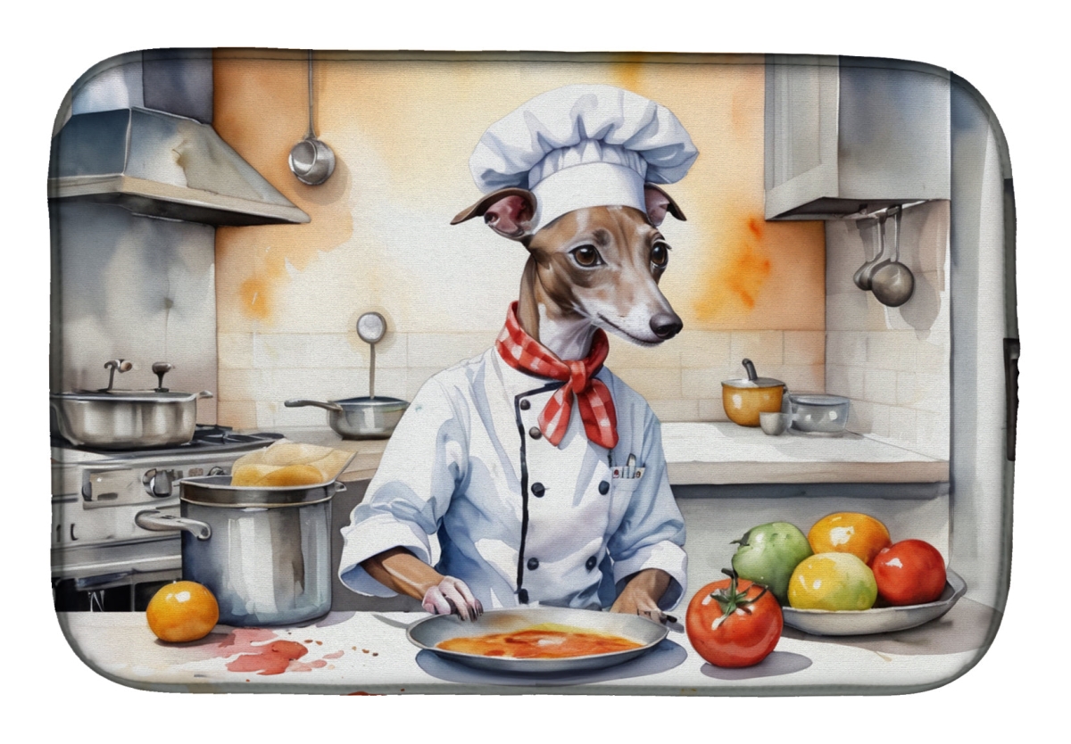 Picture of Carolines Treasures DAC6269DDM 21 x 14 in. Italian Greyhound The Chef Dish Drying Mat