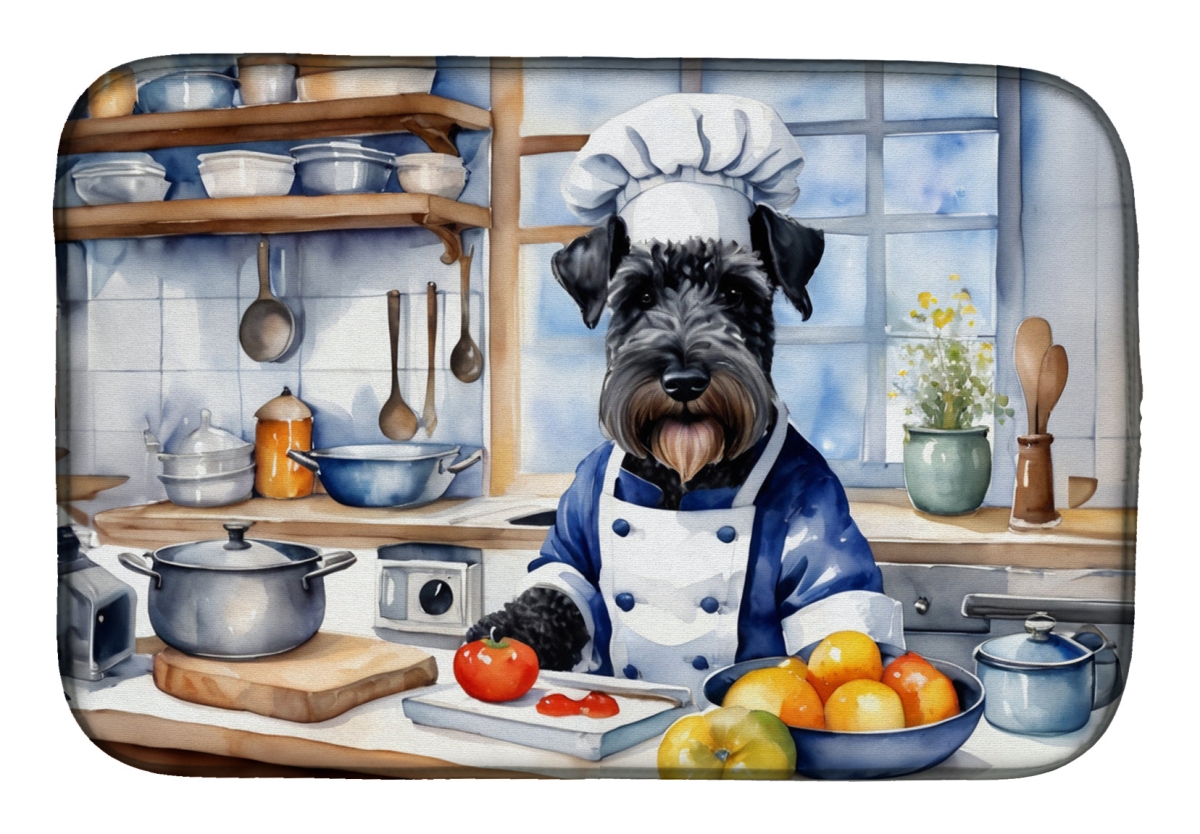 Picture of Carolines Treasures DAC6273DDM 21 x 14 in. Kerry Blue Terrier The Chef Dish Drying Mat
