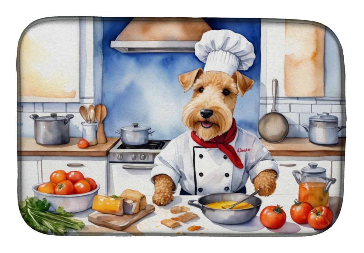 Picture of Carolines Treasures DAC6281DDM 21 x 14 in. Lakeland Terrier The Chef Dish Drying Mat
