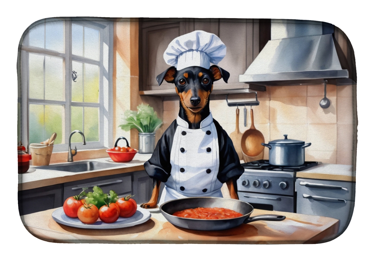 Picture of Carolines Treasures DAC6285DDM 21 x 14 in. Manchester Terrier The Chef Dish Drying Mat